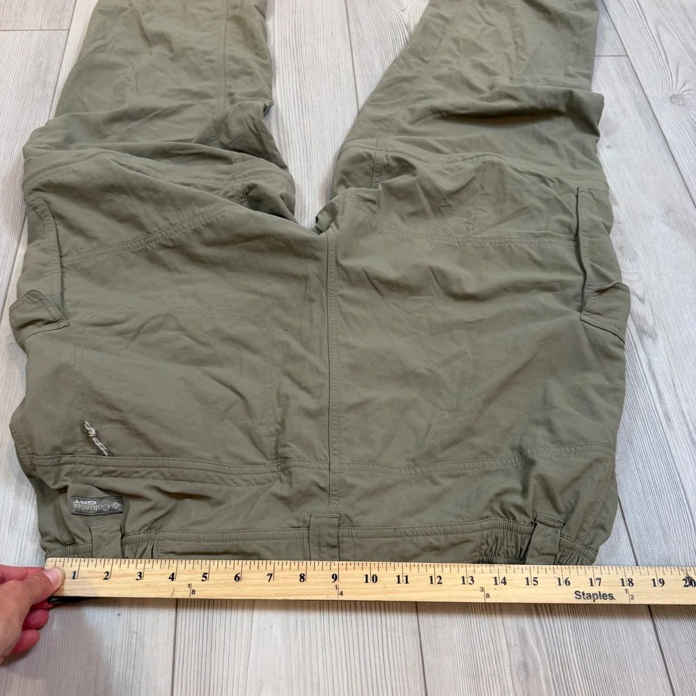 Columbia GRT Mens Convertible Cargo Pants Green Large 32 Inseam EM8166